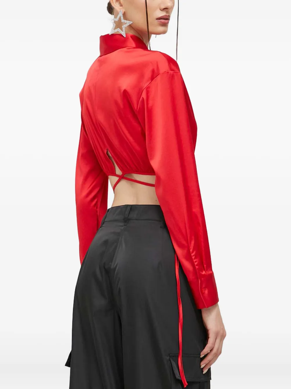 HUGO Blouse met knopen Rood