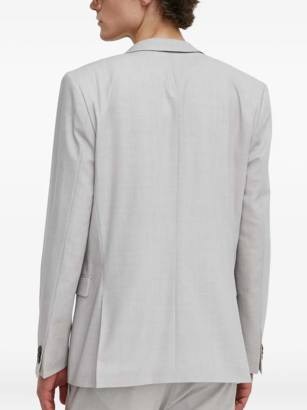 Hugo Boss Flap-pocket Suit In Gray