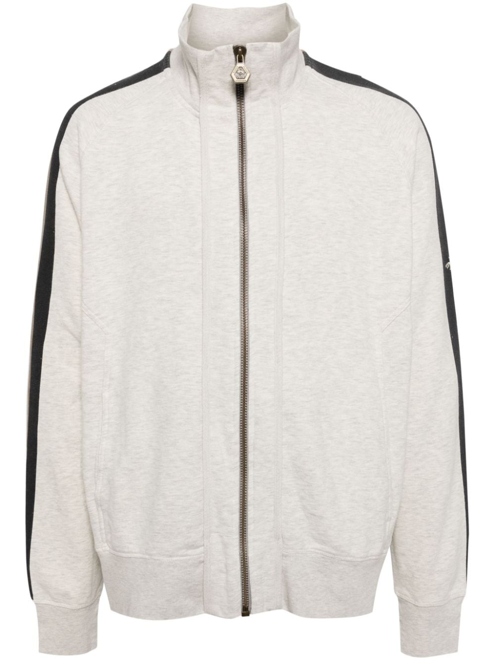 Puma Side-stripe Zipped Jacket In Grey