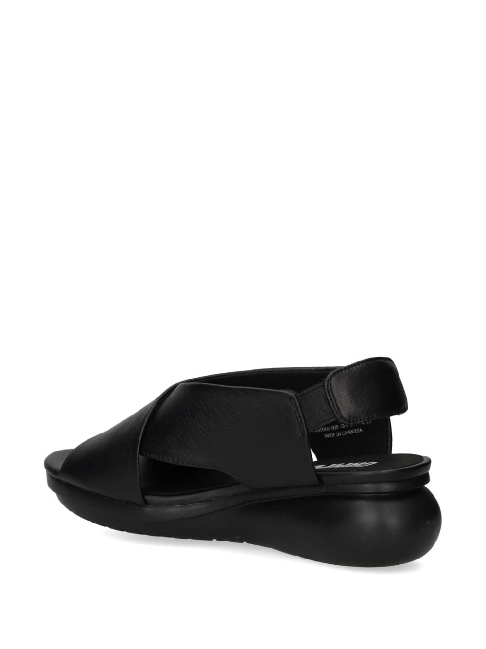 Shop Camper Balloon Leather Sandals In Black