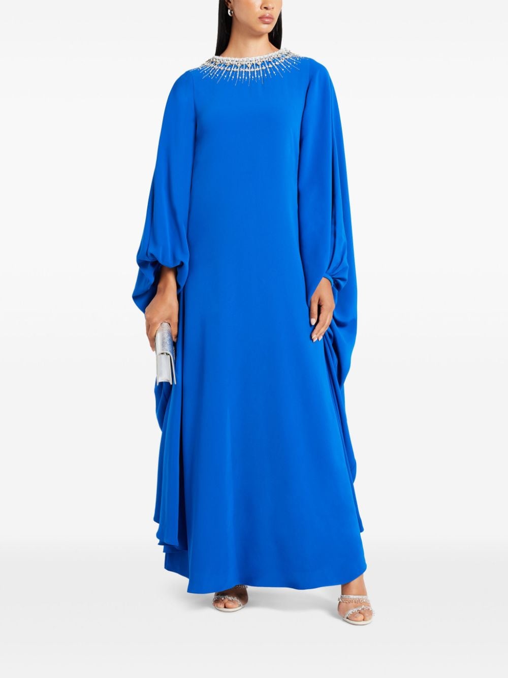 Shop Anatomi Harmony Bead-embellished Dress In Blue