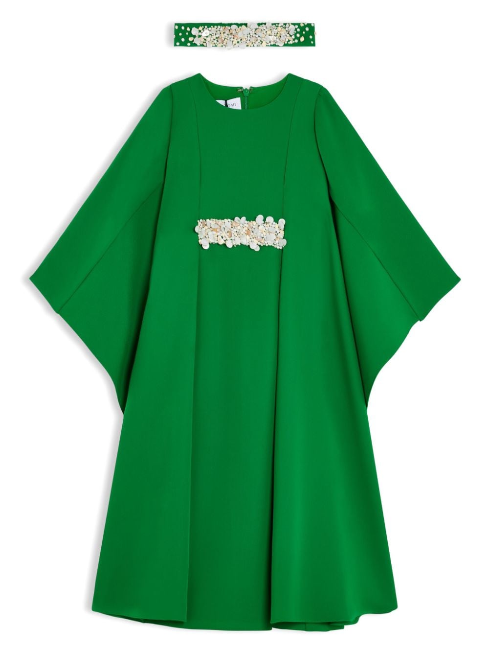 Anatomi Kids' Londyn Bead-embellished Dress In Green