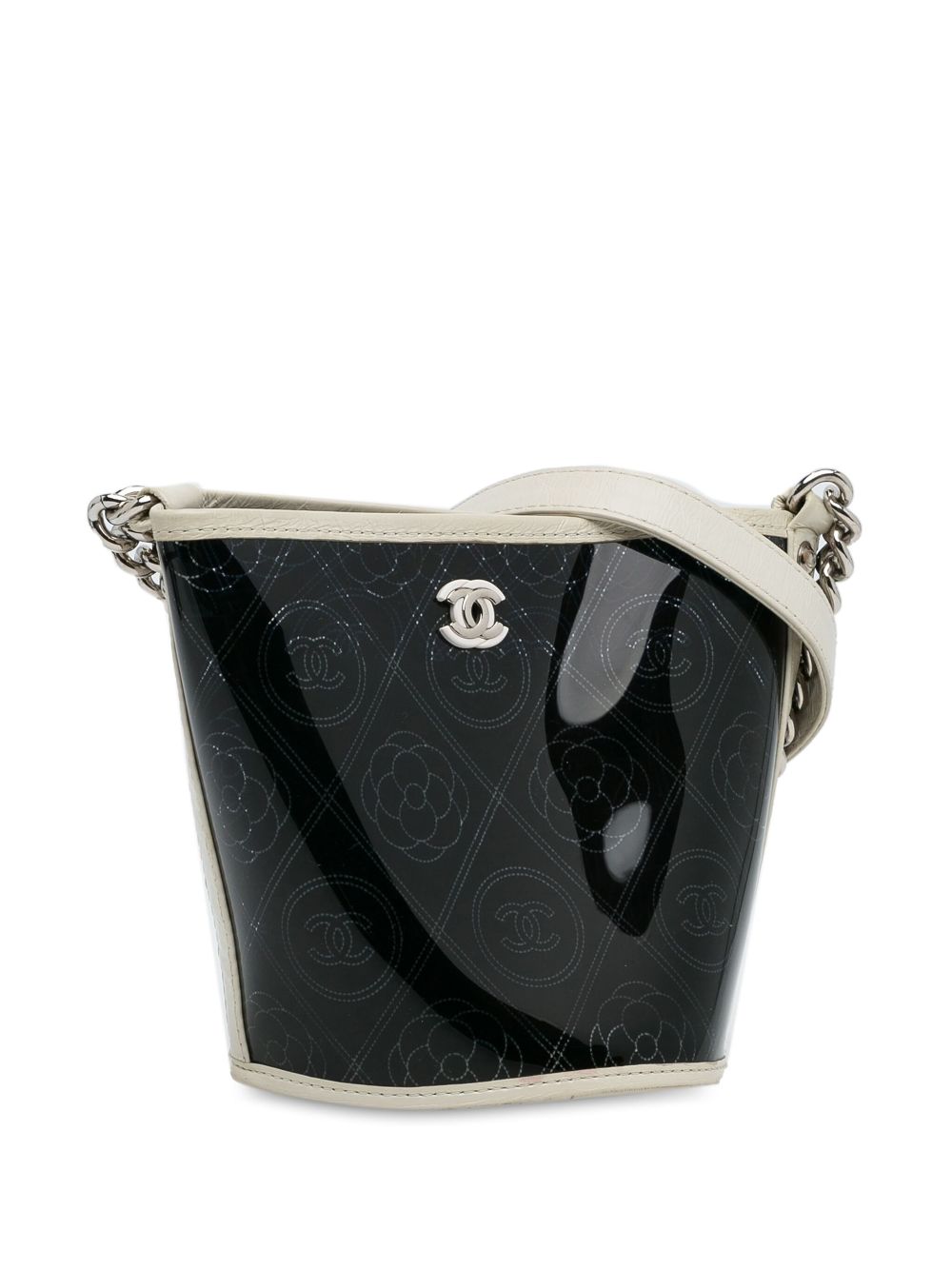 CHANEL Pre-Owned 2018 PVC Camellia bucket bag WOMEN