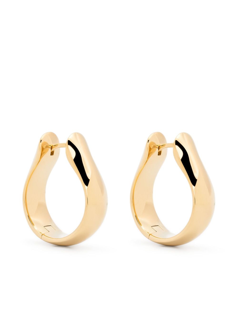 Shop Tom Wood Large Oyster Hoop-design Earrings In Gold