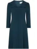 JANE Tia flared-hem wool minidress - Blue