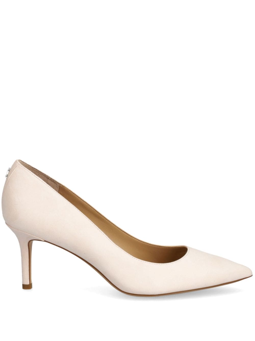 Lauren Ralph Lauren Logo-lettering Suede Pumps In Weiss