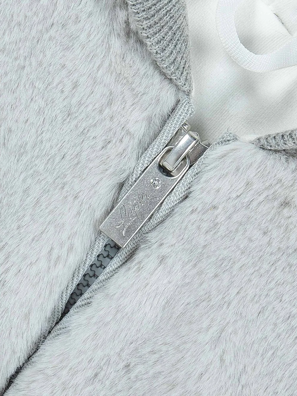 Lapin House Gilet met capuchon en teddybeer oren Grijs
