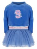 Lapin House combined jumper-tulle dress - Blue