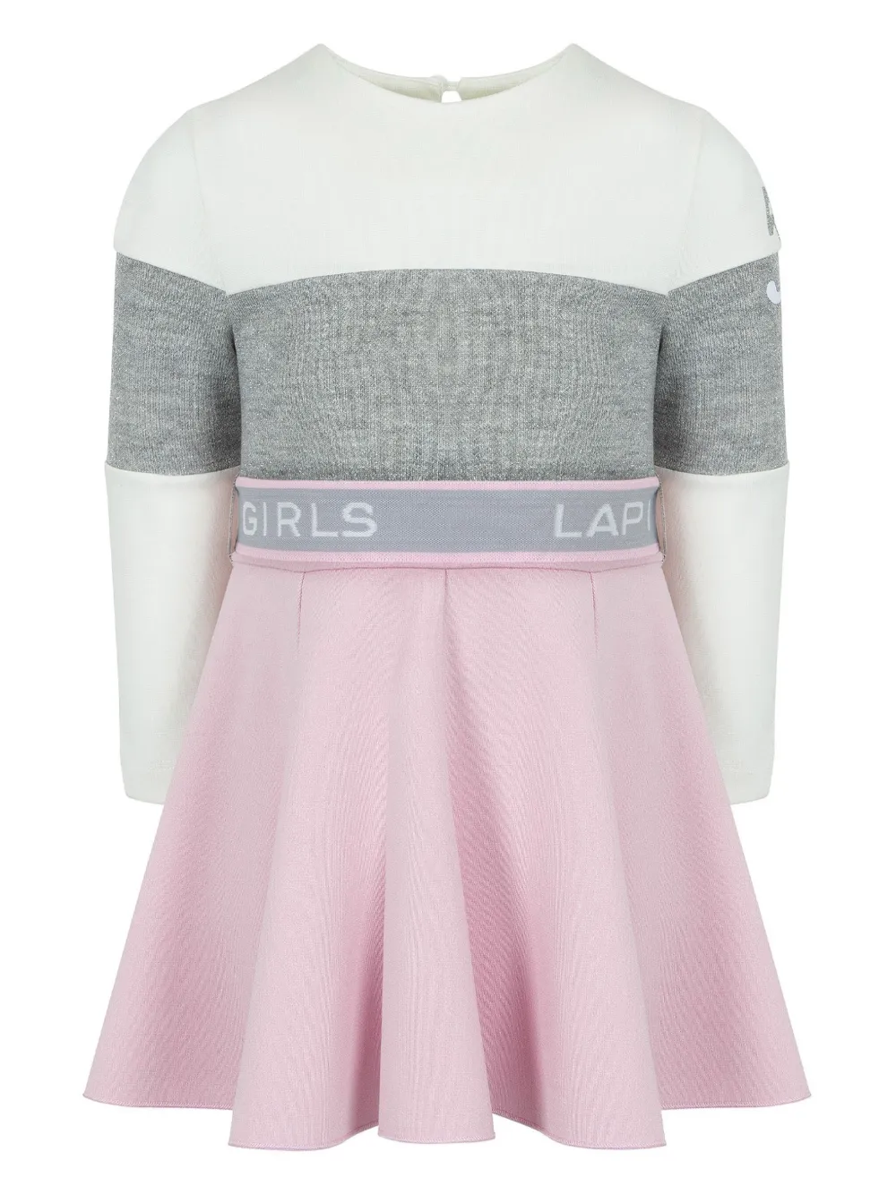 Lapin House Gebreide jurk met colourblocking Roze