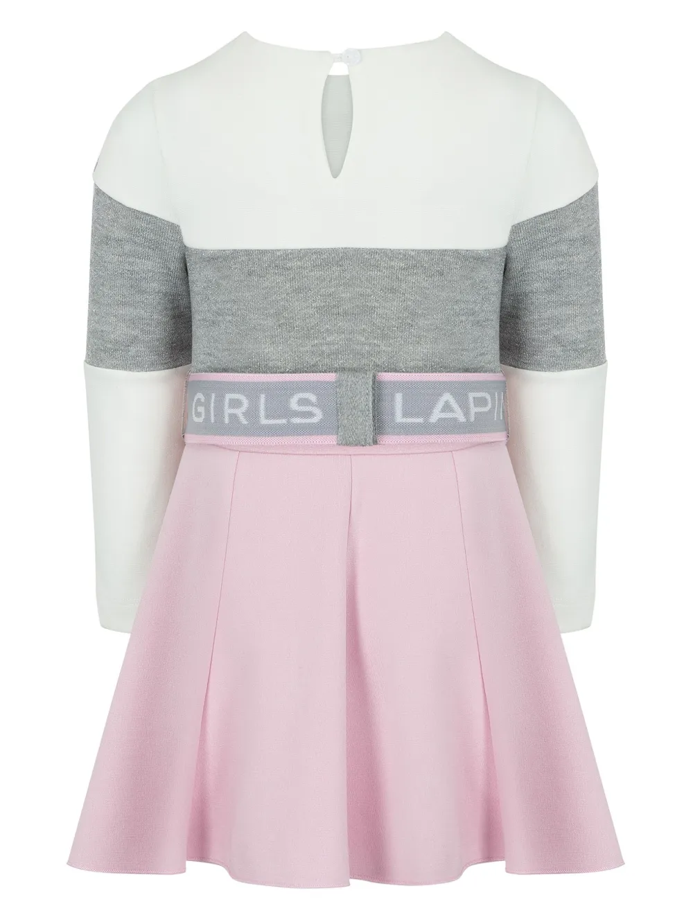 Lapin House Gebreide jurk met colourblocking Roze