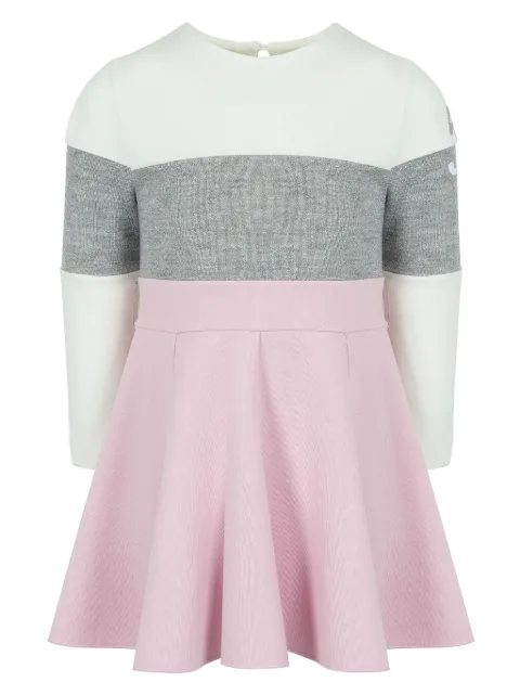 Lapin House knitted-upper colour-block dress