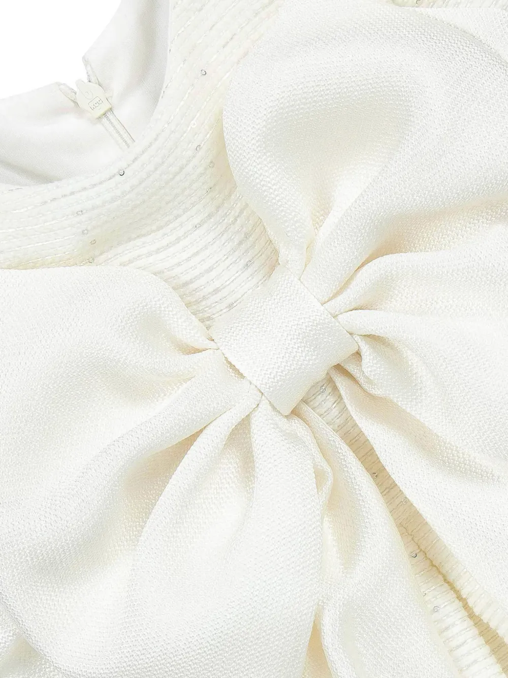 Lapin House Oversized Bow Dress In White