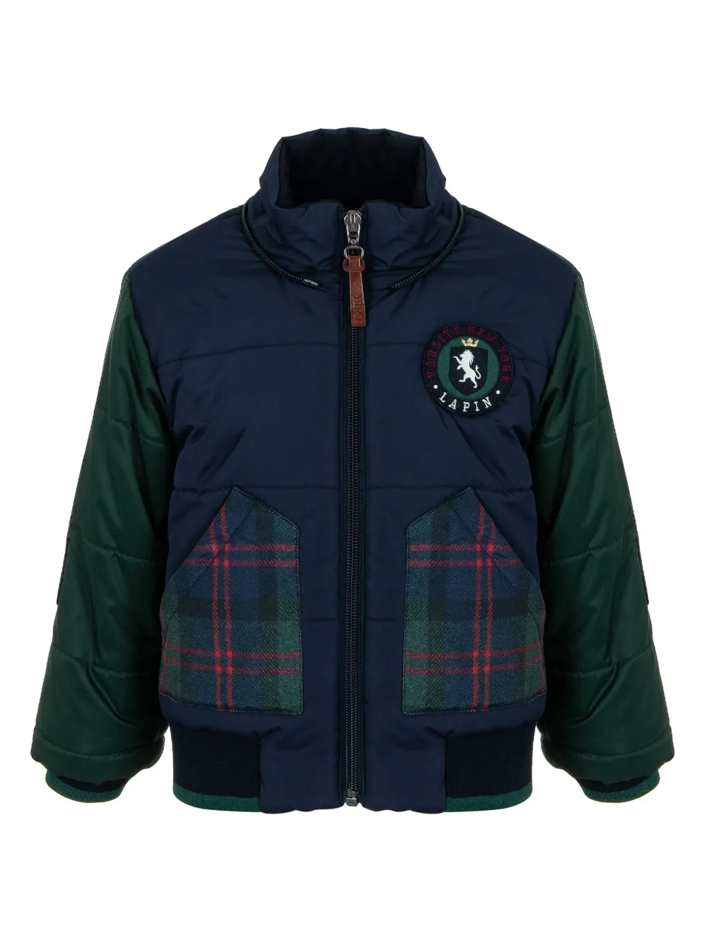 Lapin House Logo Patch Zipped Jacket In Black