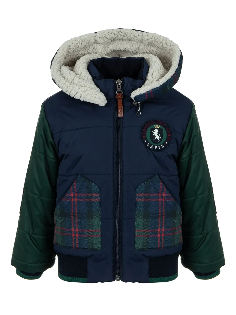 Lapin House logo patch zipped jacket | Blue | Image 1
