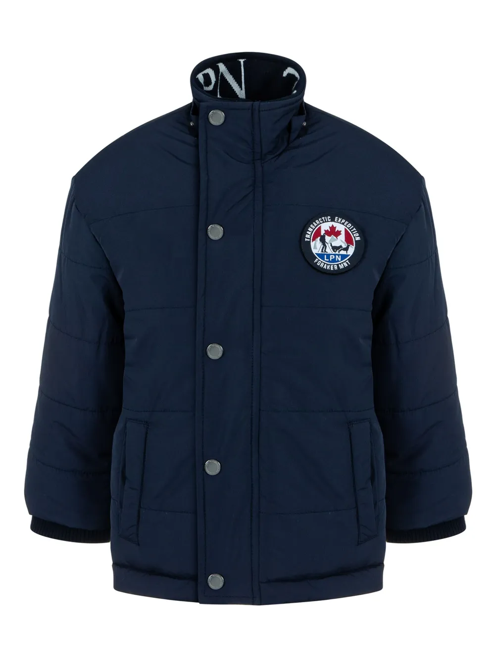 Lapin House Logo Patch Buttoned Jacket In Blue