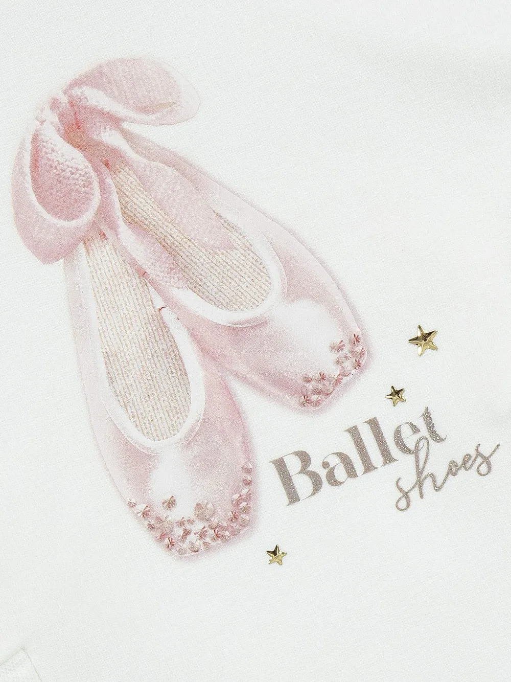 Lapin House Katoenen jurk met print Wit