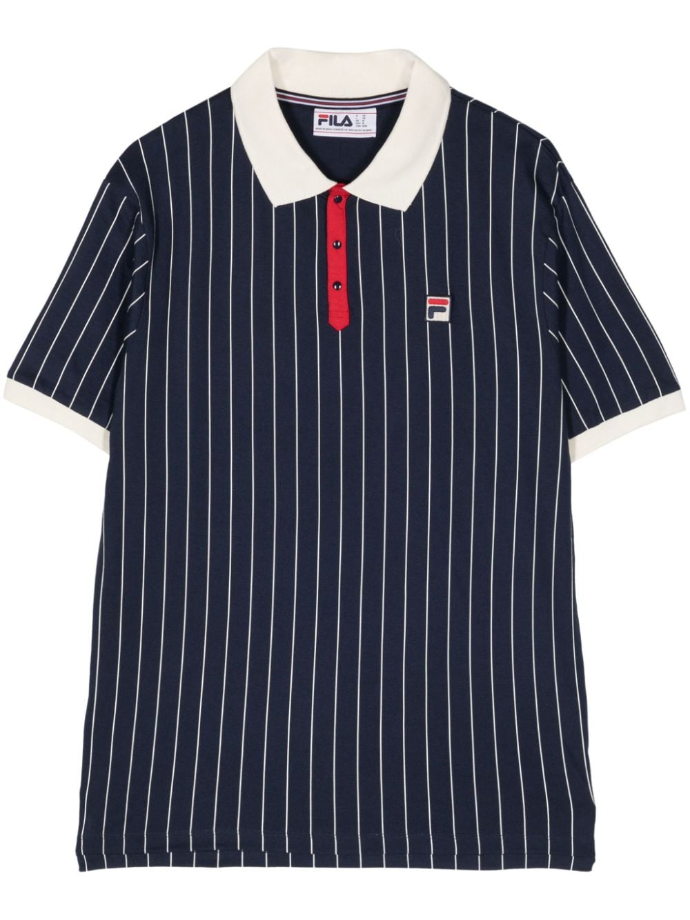 Fila striped cotton polo shirt Blauw