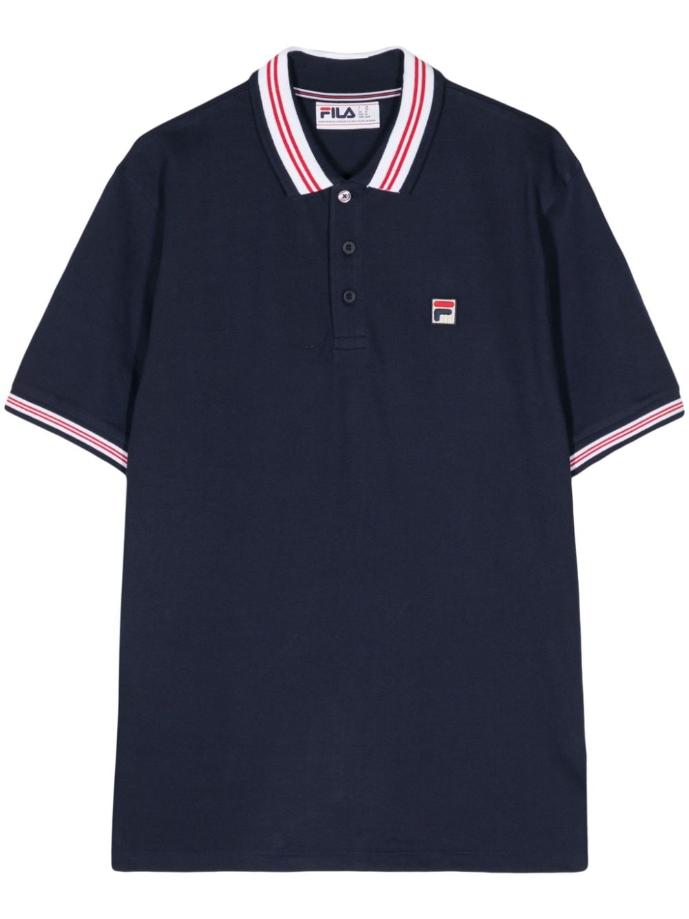 Fila Logo-appliqué Cotton Polo Shirt In Blue