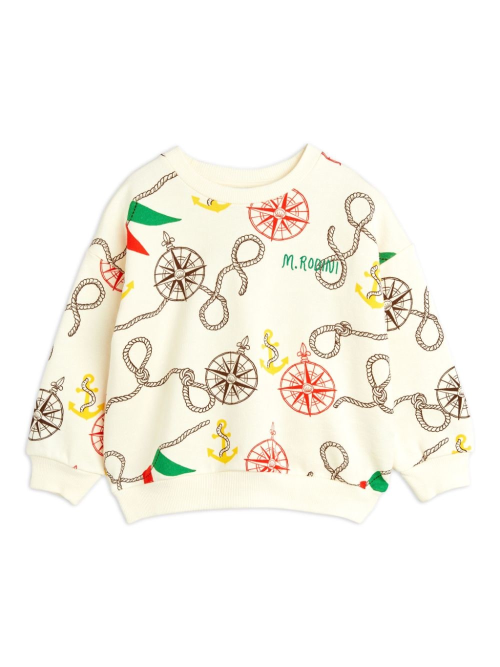 Mini Rodini logo-print cotton sweatshirt Wit