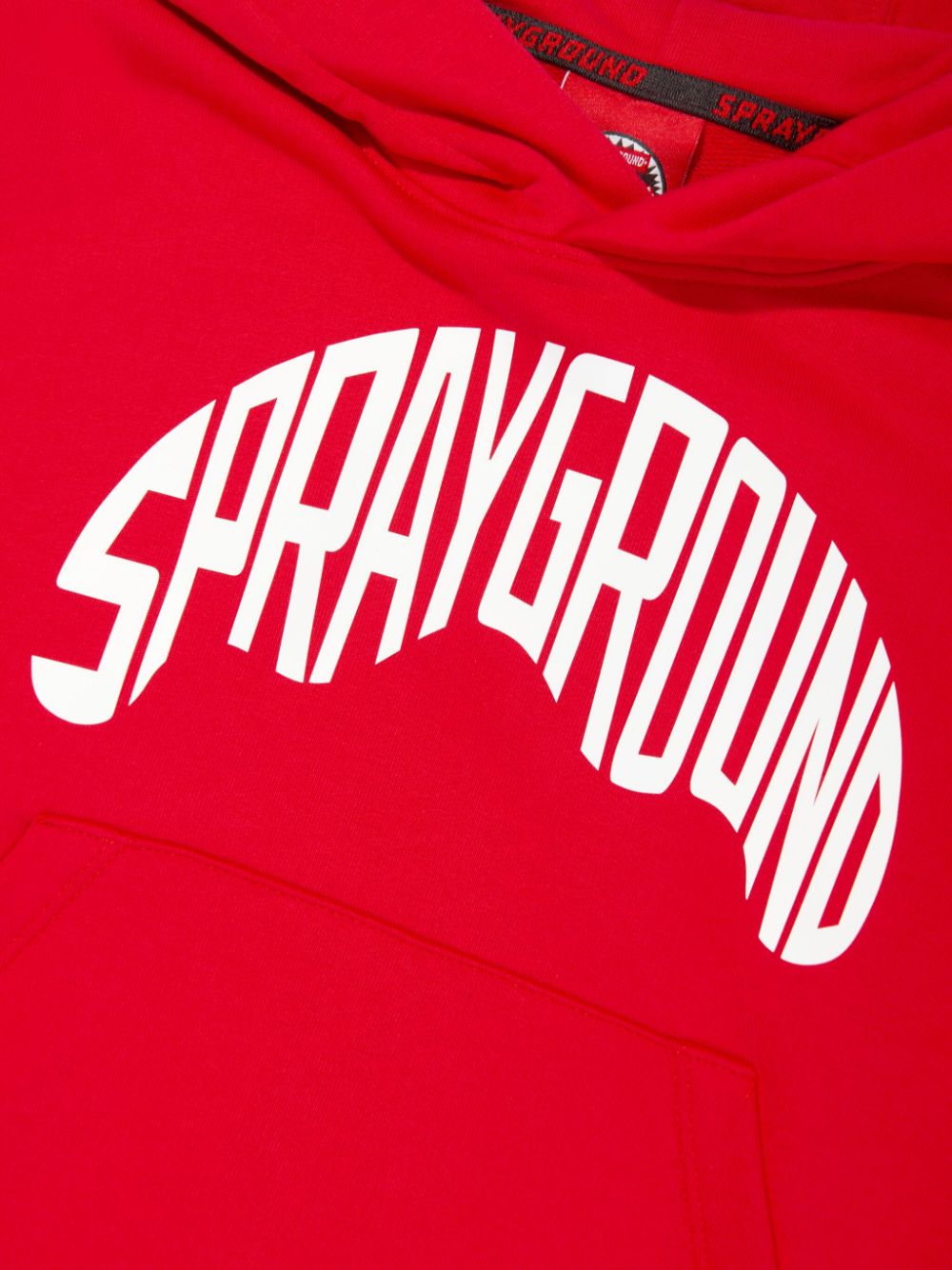 Shop Sprayground Kid Slogan-print Cotton Hoodie In Red