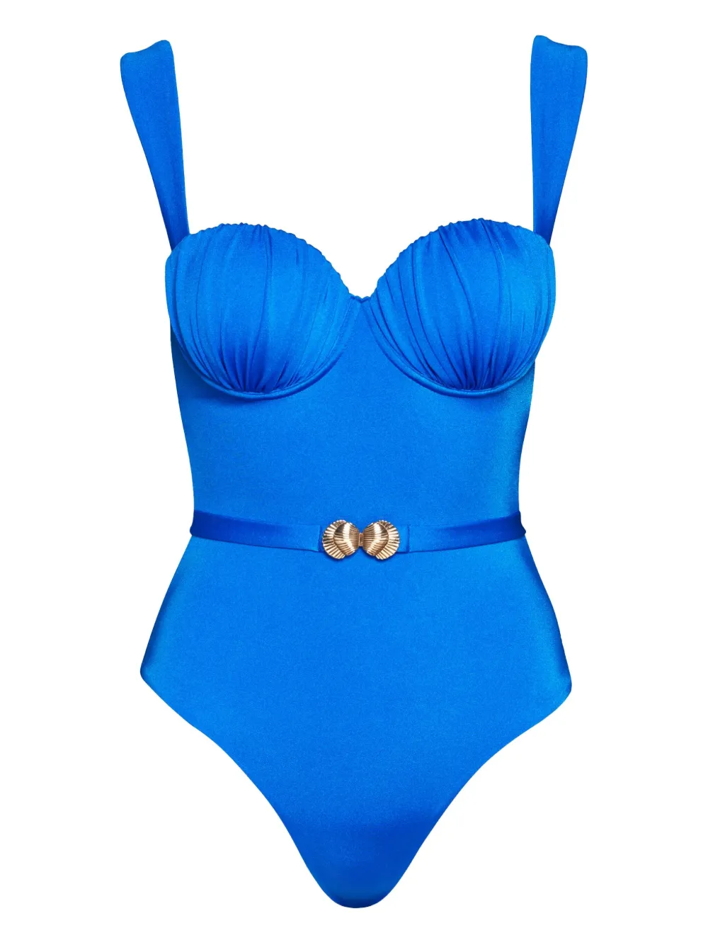 Noire Swimwear ベルテッド ワンピース水着 - ブルー Noire Swimwear ベルテッド ワンピース水着 - ブルー