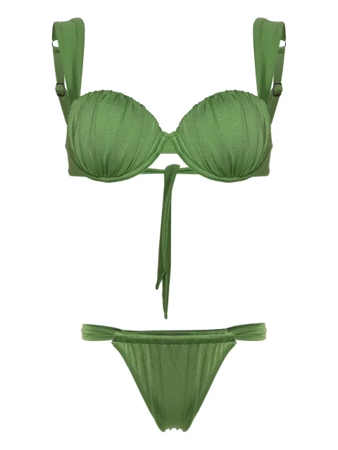 Noire Swimwear Cheeky ruched bikini set