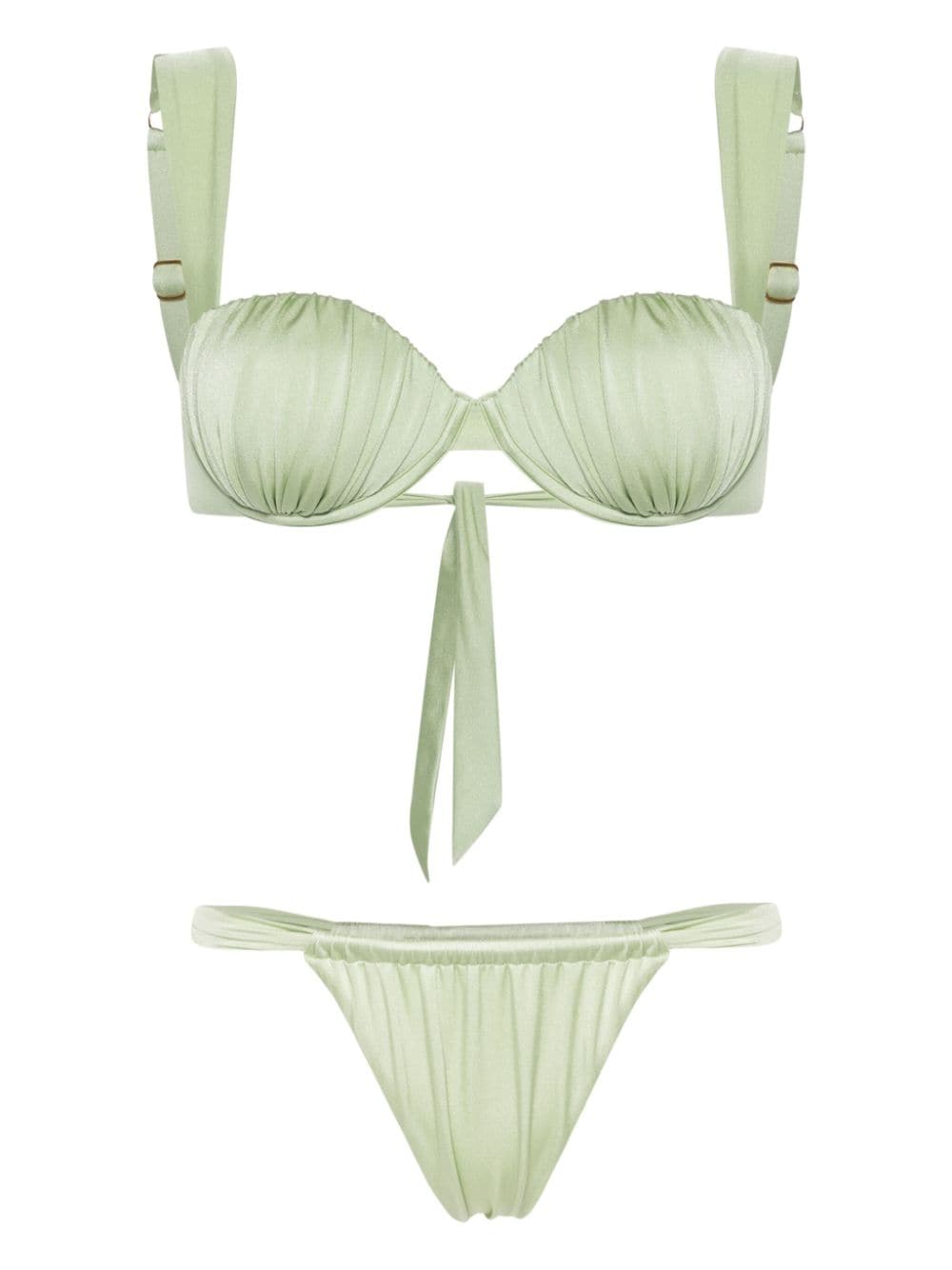 Cheeky ruched bikini set