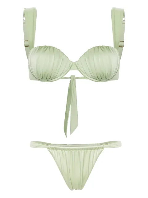 Noire Swimwear Cheeky ruched bikini set