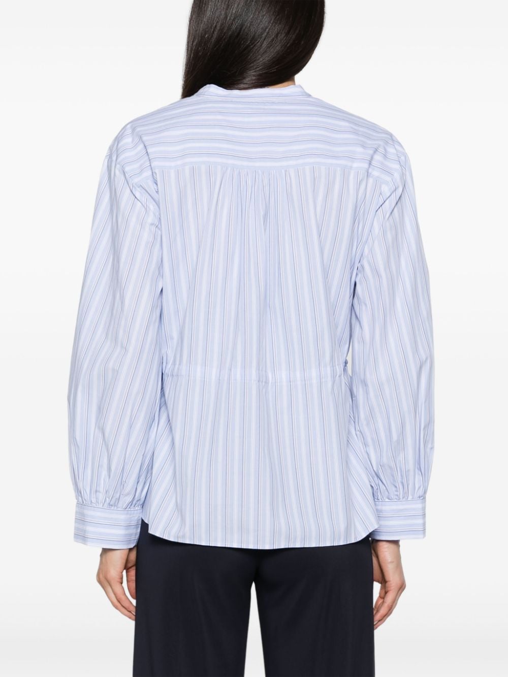 Shop Samsoe & Samsoe Saamelie Striped Blouse In Blue