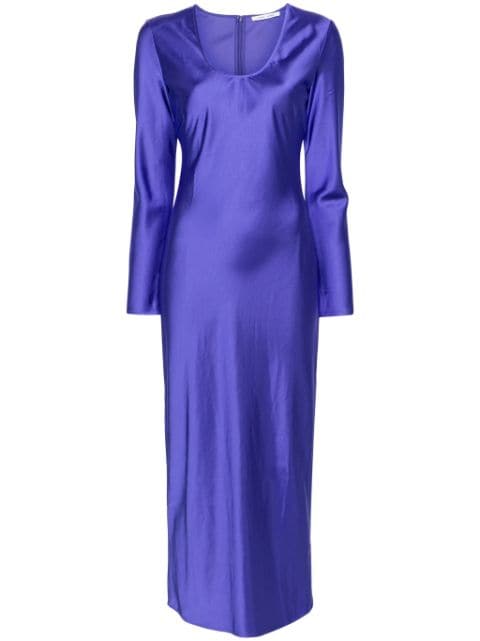 SAMSOE SAMSOE Alina U-neck satin midi dress