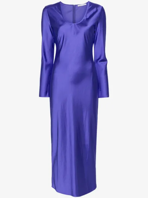 SAMSOE SAMSOE Alina U-neck satin midi dress