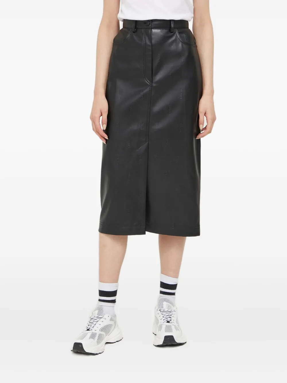 HUGO belt-loop midi skirt | Black | Image 1