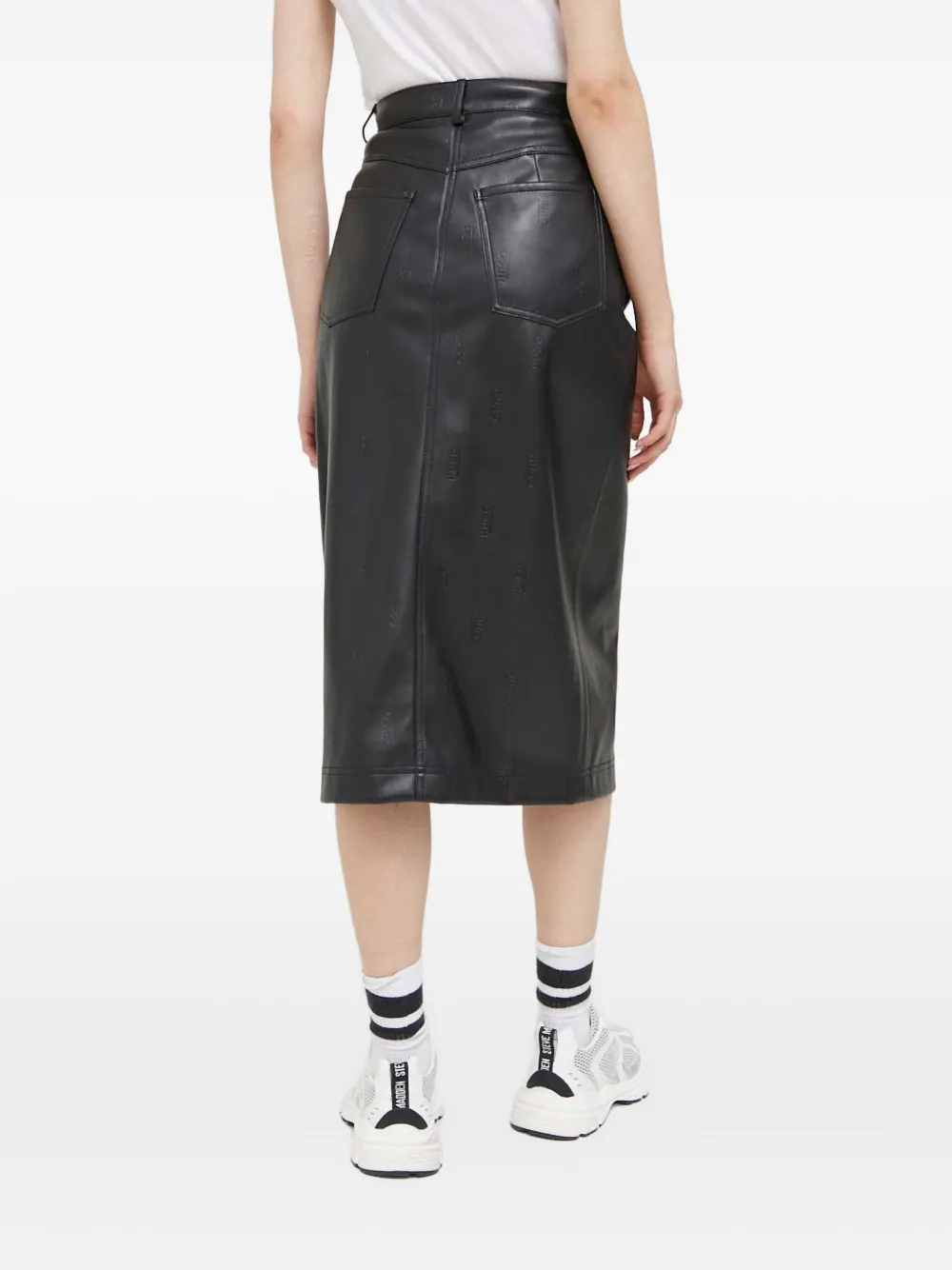 Hugo Boss Belt-loop Midi Skirt In Black