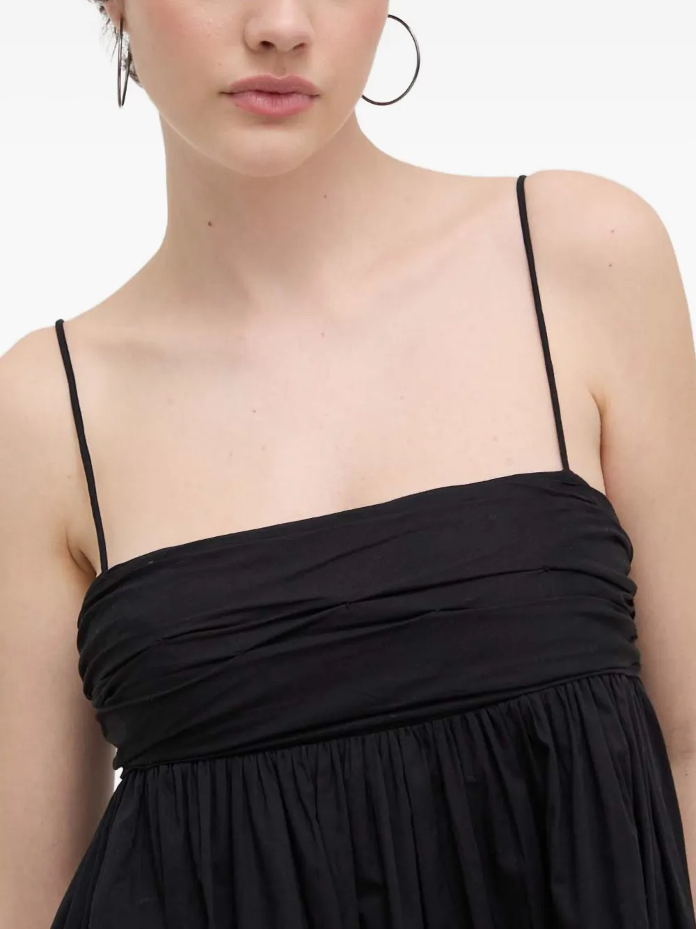 HUGO Gesmockte mini-jurk met gestrikt bandje Zwart