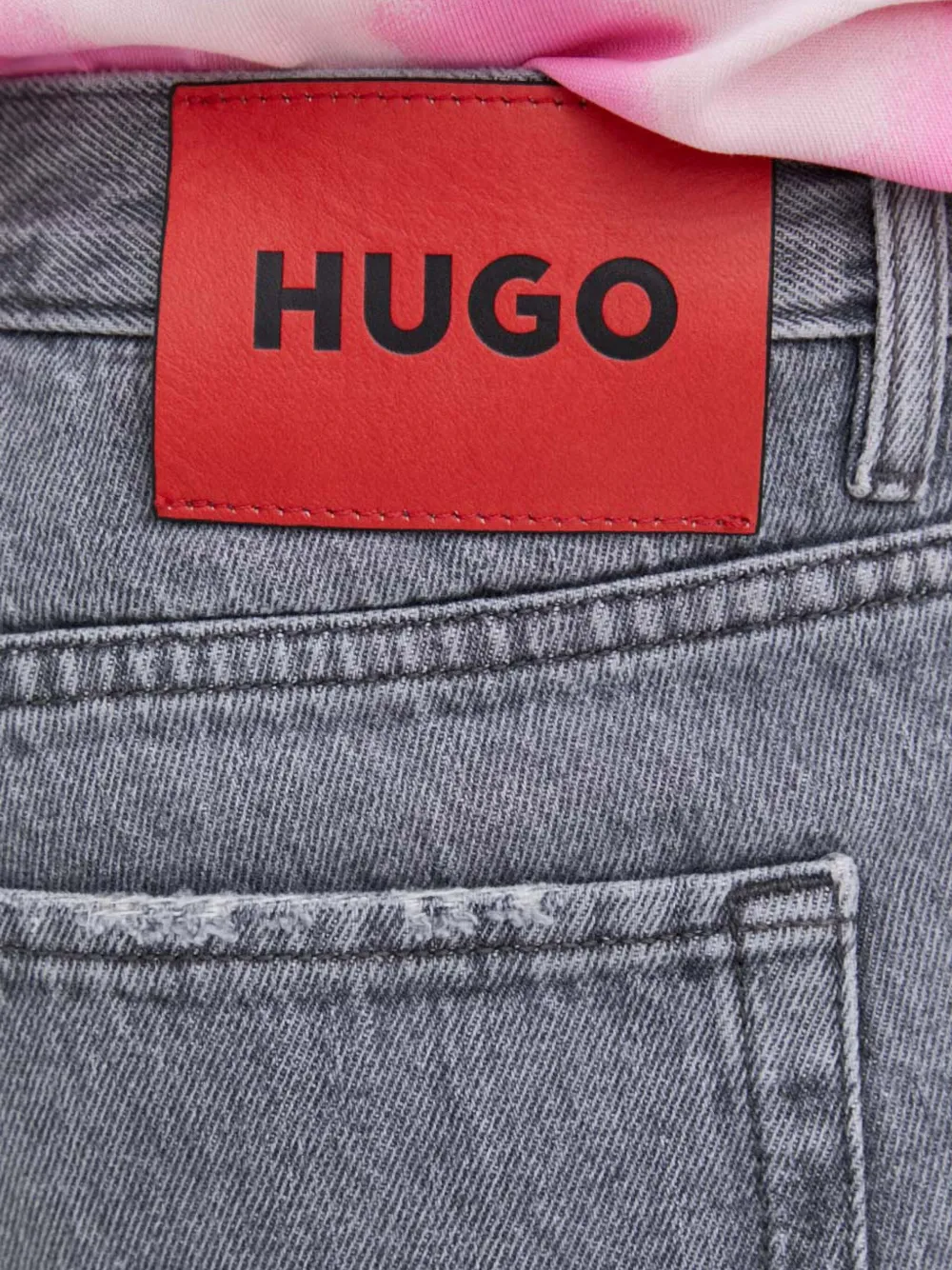 HUGO Jeans met gerafeld detail Grijs