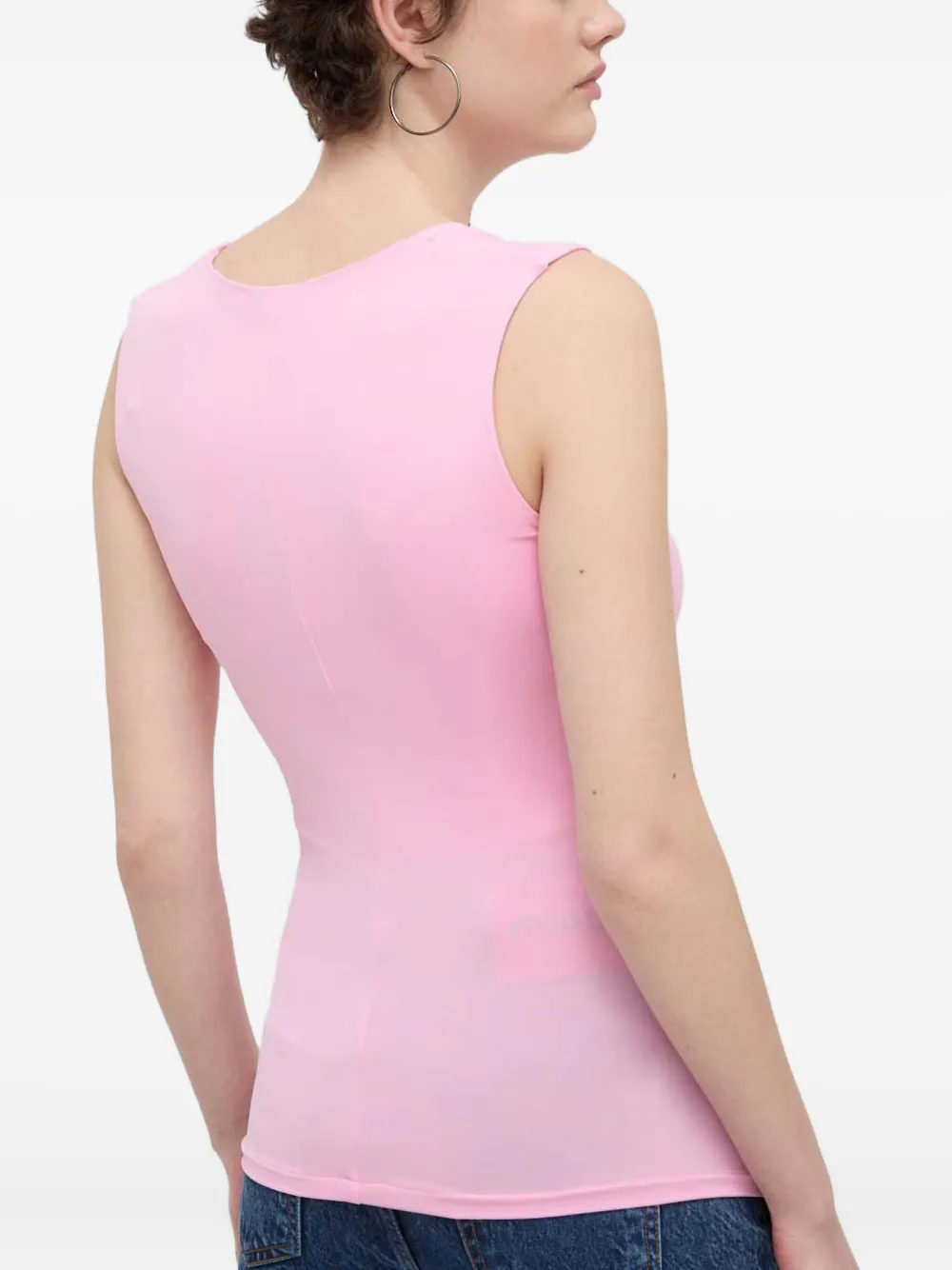 HUGO Top met logodetail Roze