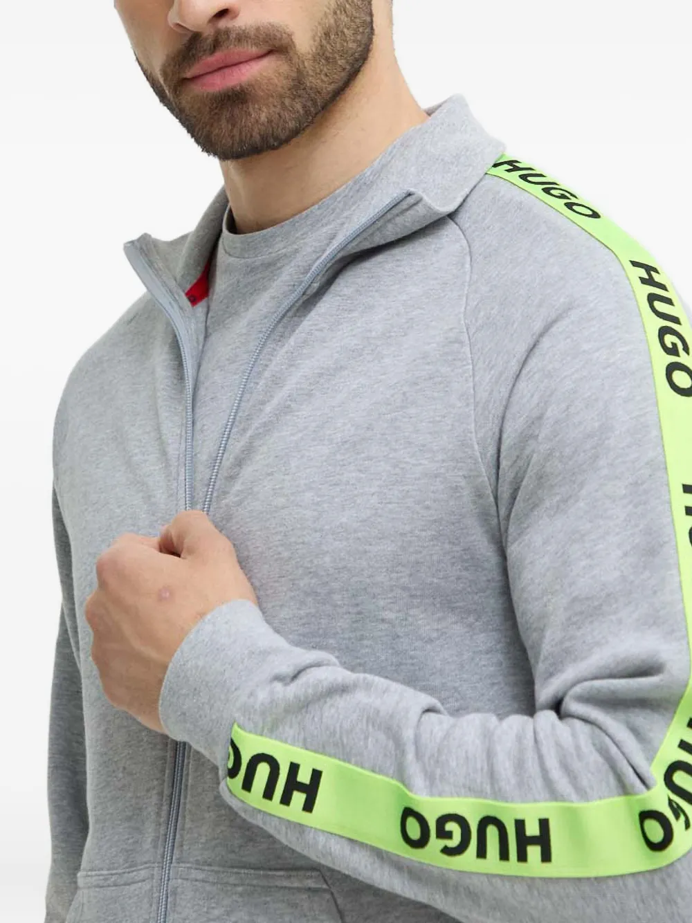 Hugo Boss Zip Tape Sweatshirt In Blue