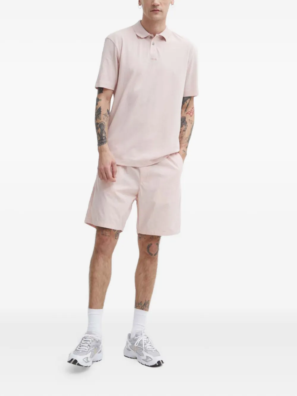 HUGO Poloshirt met knopen - Roze