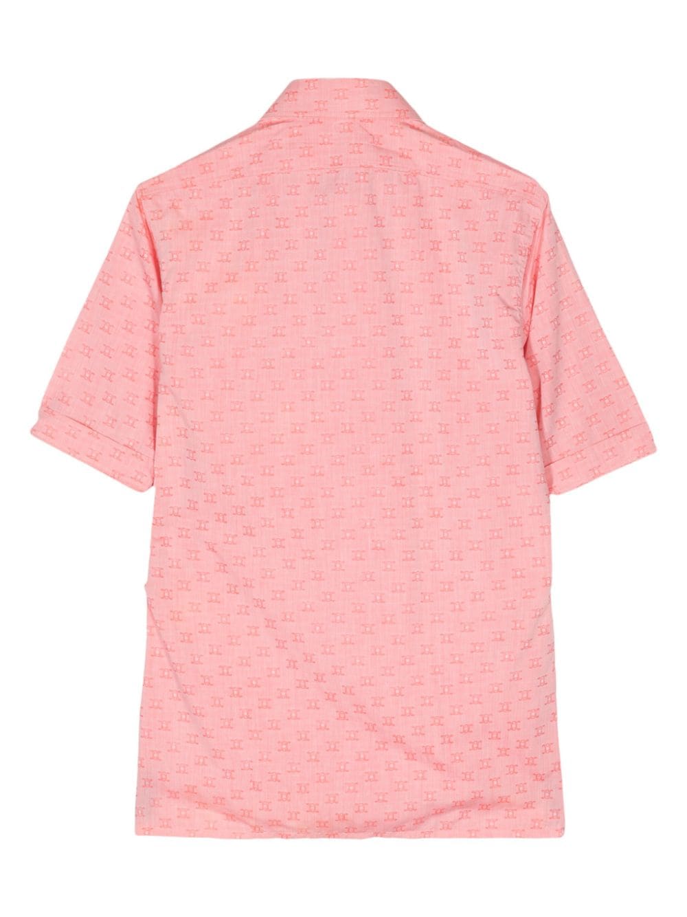 Pre-owned Celine Triomphe-pattern Cotton Shirt In Pink