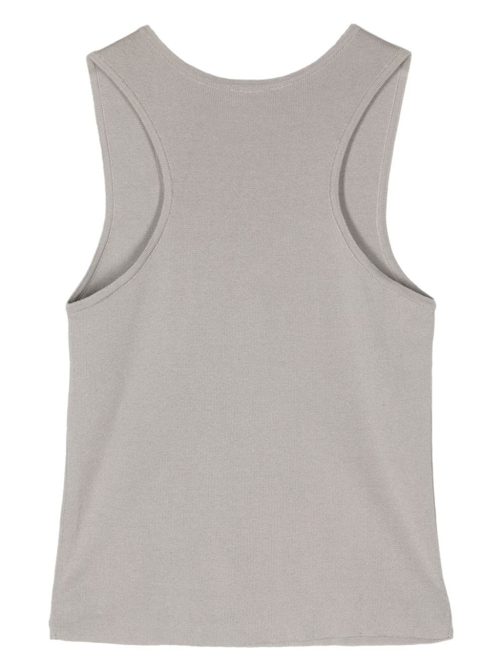 Pre-owned Chanel 2001 Cc Cotton Tank Top In Grey