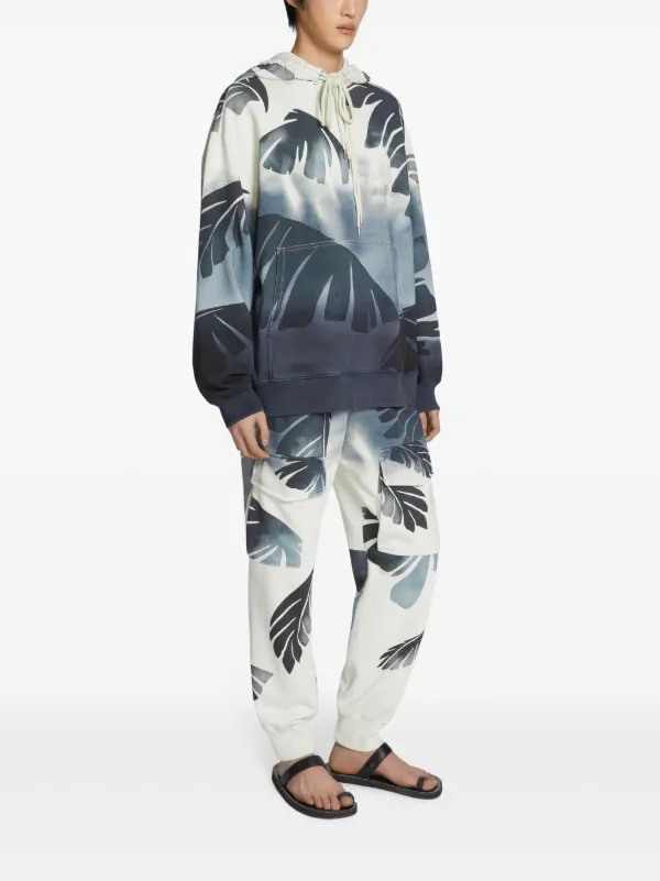 DRIES VAN NOTEN パームプリント パンツ | ブルー | FARFETCH JP
