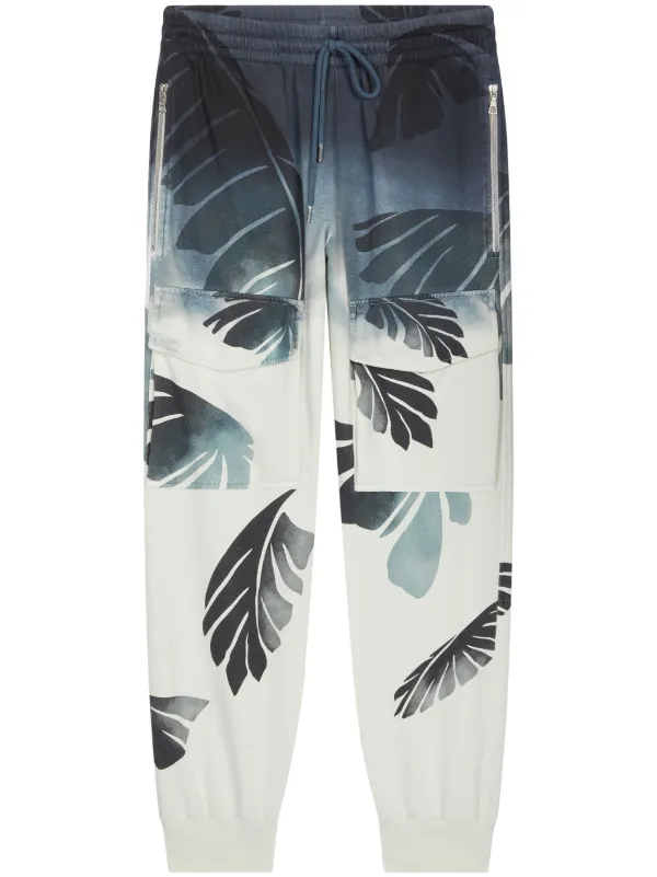DRIES VAN NOTEN パームプリント パンツ | ブルー | FARFETCH JP