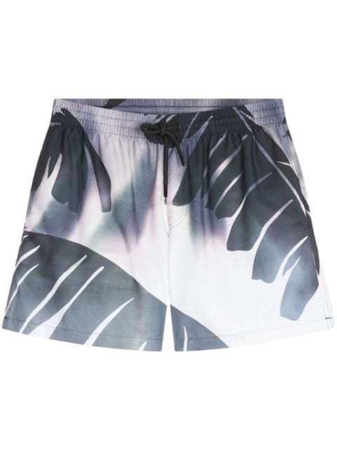 DRIES VAN NOTEN Palm-printed swim shorts  