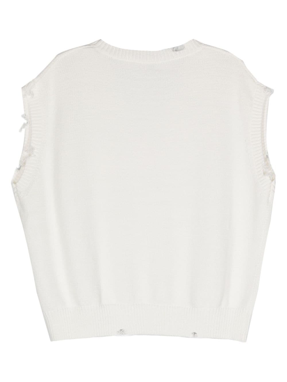 Etudes Instant Destroy knitted vest - Wit