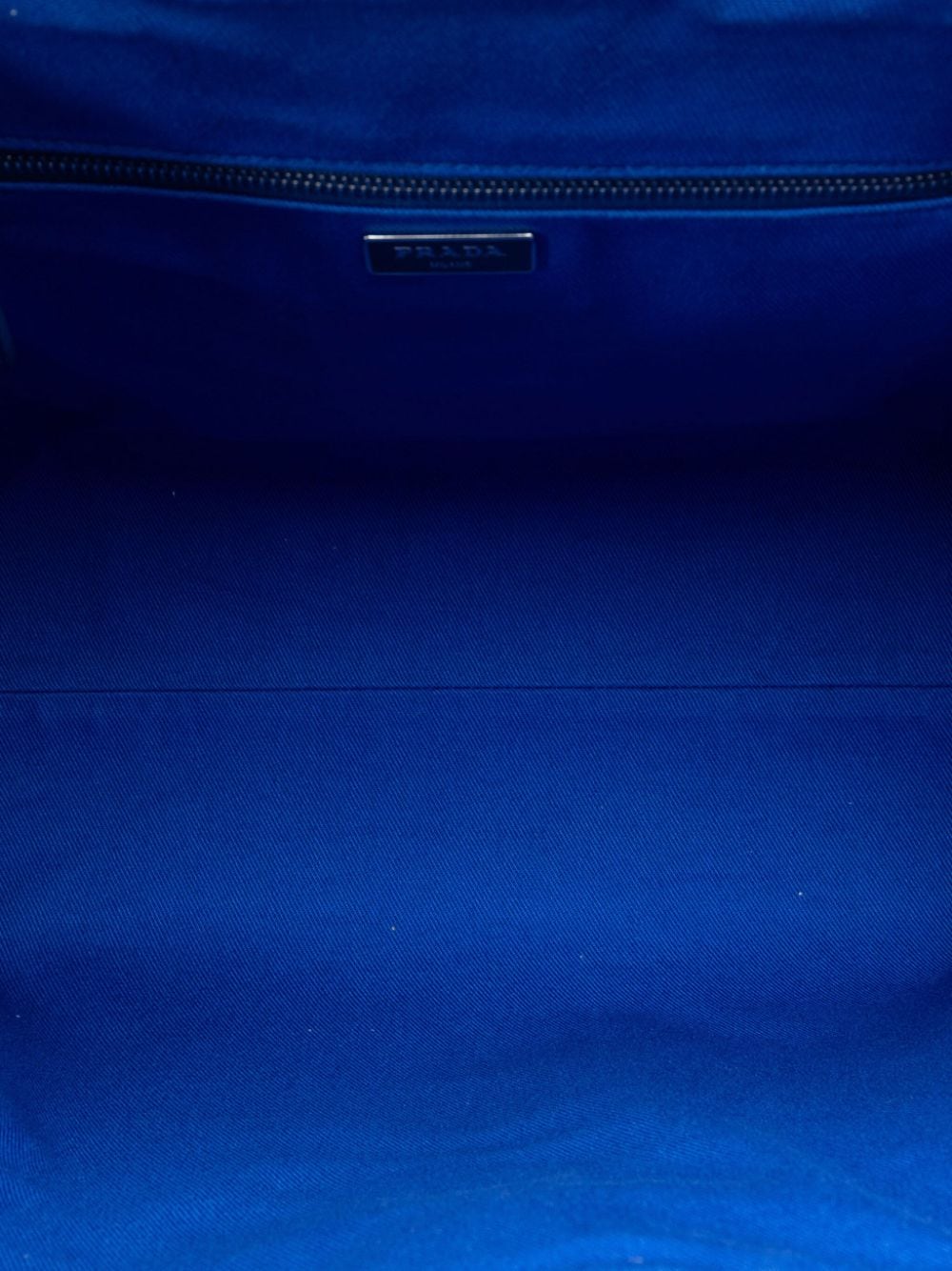 Pre-owned Prada 2013-2023 Medium Canvas Logo Drill Satchel In Blue