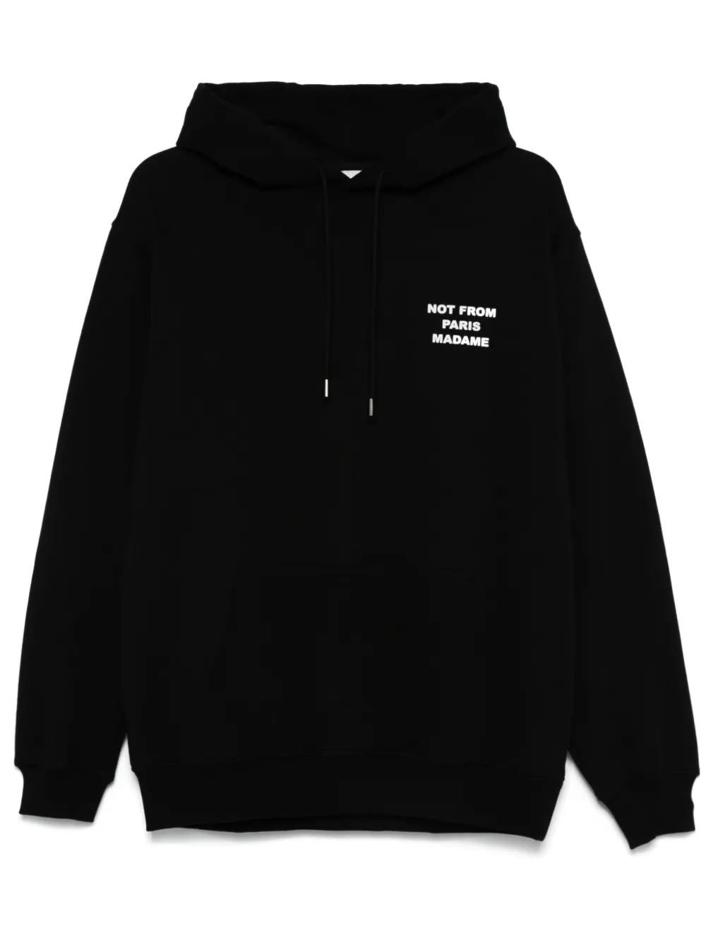 Drôle De Monsieur Hoodie met geborduurde tekst Zwart