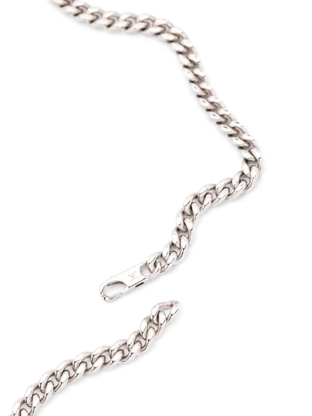 Shop Missoma Flat Curb Chain Necklace In Silver