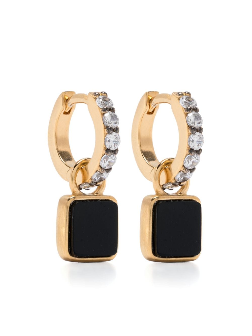 Missoma X Lucy Williams Black Onyx-charm Earrings In Gold