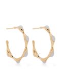 Missoma Magma Rainbow Moonstone hoop earrings - Gold