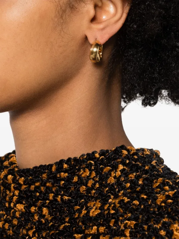 Lucy williams gold chunky entwine hoop earrings discount